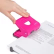 Lyukasztó, kétlyukú, 25 lap, fém, RAPESCO "825", pink 1 db