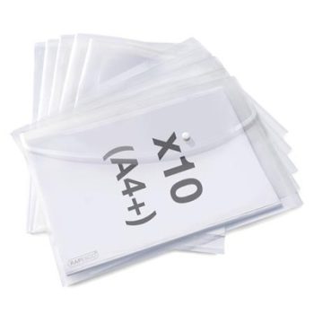   Irattartó tasak, A4+, PP, patentos, RAPESCO "Eco", áttetsző