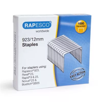 Tűzőkapocs, 23/12, horganyzott, RAPESCO 1000 db