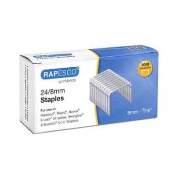 Tűzőkapocs, 24/8, horganyzott, RAPESCO 5000 db