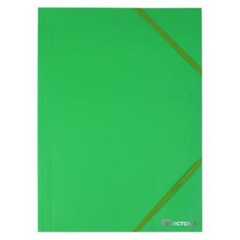 Gumis mappa, 15 mm, PP, A4, VICTORIA OFFICE, zöld