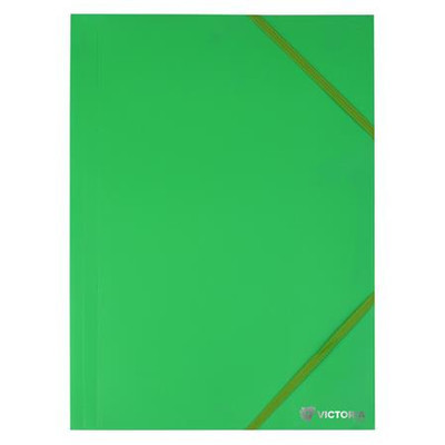 Gumis mappa, 15 mm, PP, A4, VICTORIA OFFICE, zöld