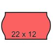 Árazószalag, 22x12 mm, piros