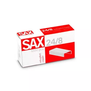 Tűzőkapocs, 24/8, réz, SAX 1000 db