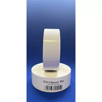   Etikett, thermo, 20x32 mm, 2500 etikett/tekercs, fehér 1 tek