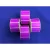 Etikett, thermo, 25x45 mm, 1000 etikett/tekercs, lila 1 tek