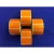 Etikett, thermo, 25x45 mm, 1000 etikett/tekercs, narancs 1 tek