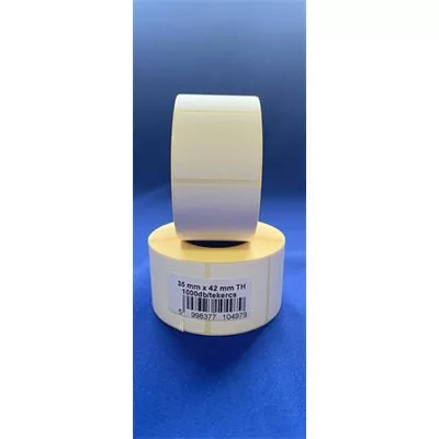 Etikett, thermo, 35x42 mm, 1000 etikett/tekercs, fehér 1 tek