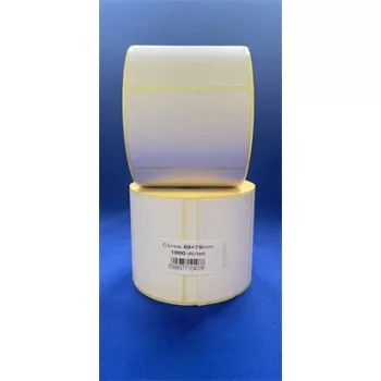   Etikett, thermo, 50x75 mm, 1000 etikett/tekercs, fehér 1 tek