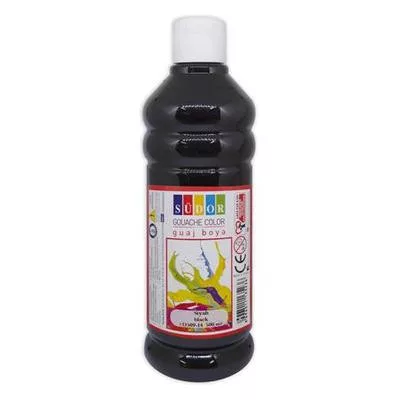 Tempera, 500 ml, Südor, fekete 0,5 liter