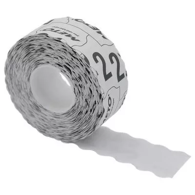 Árazógépszalag, 26x12 mm, METO, fehér