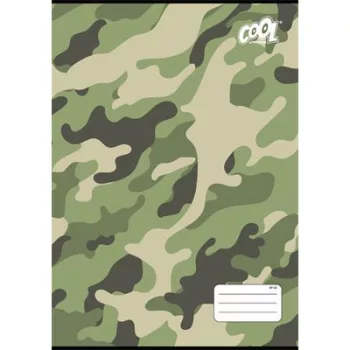   Füzet, tűzött, A4, kockás, 32 lap, COOL BY VICTORIA "Camouflage", "87-32" 1 db