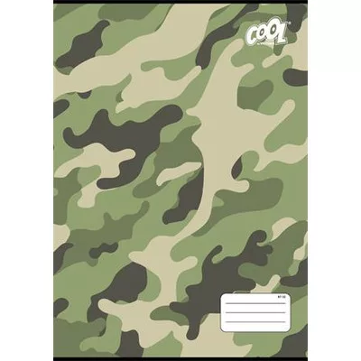 Füzet, tűzött, A4, kockás, 32 lap, COOL BY VICTORIA "Camouflage", "87-32" 1 db