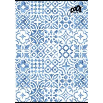   Füzet, tűzött, A4, kockás, 80 lap, COOL BY VICTORIA "Mediterrain patterns" 1 db