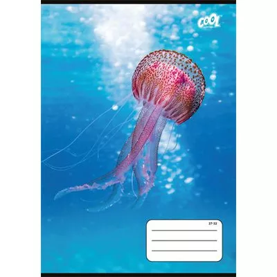 Füzet, tűzött, A5, kockás, 32 lap, COOL BY VICTORIA "Ocean World", "27-32" 1 db