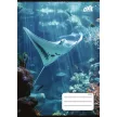Füzet, tűzött, A5, kockás, 32 lap, COOL BY VICTORIA "Ocean World", "27-32" 1 db