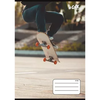   Füzet, tűzött, A5, vonalas, 32 lap, 4-8. osztály, COOL BY VICTORIA, "Skateboard", "21-32" 1 db