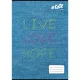 Füzet, tűzött, A4, kockás, 32 lap, COOL BY VICTORIA, "Live-love-hope", "87-32" 1 db