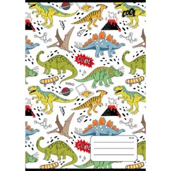   Füzet, tűzött, A5, vonalas, 32 lap, 1. osztály, COOL BY VICTORIA "Dinosaurus world", "14-32" 1 db