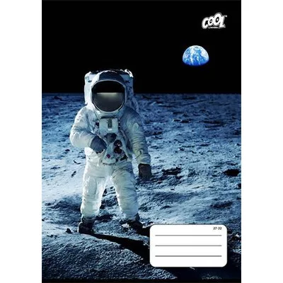 Füzet, tűzött, A5, kockás, 32 lap, COOL BY VICTORIA "Man on the Moon", "27-32" 1 db