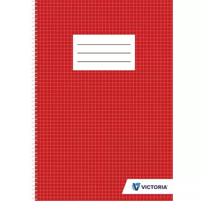 Spirálfüzet, A4, kockás, 70 lap, VICTORIA PAPER 1 db
