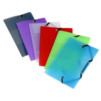   Gumis mappa, 20 mm, PP, A6, VIQUEL "Propyglass Mini", vegyes színek (szín nem választható)