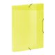 Gumis mappa, 30 mm, PP, A4, VIQUEL "Coolbox", áttetsző sárga