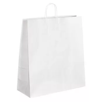   Ajándéktasak, 35 cm x 14 cm x 40 cm, VIQUEL, fehér (50 db/csomag)