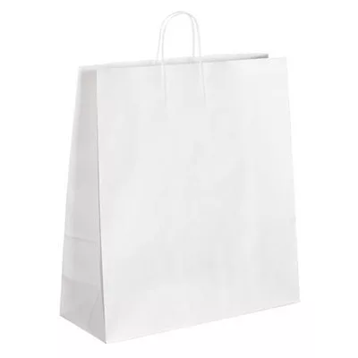 Ajándéktasak, 35 cm x 14 cm x 40 cm, VIQUEL, fehér (50 db/csomag)