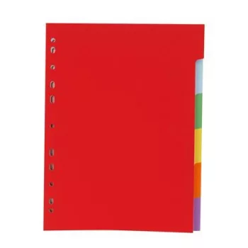 Regiszter, karton, A4, 6 részes, VICTORIA OFFICE, színes