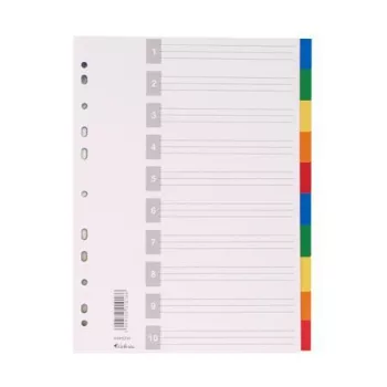   Regiszter, műanyag, A4, 10 részes, VICTORIA OFFICE, színes