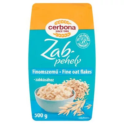 Zabpehely, 500 g, CERBONA, finomszemű 0,5 kg