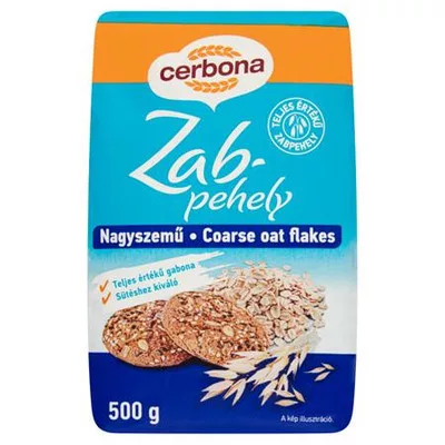 Zabpehely, 500 g, CERBONA, nagyszemű 0,5 kg