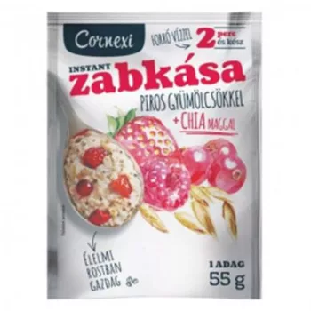   Zabkása, 55 g, CORNEXI, piros gyümölcsös-chia maggal 5,5E-2 kg
