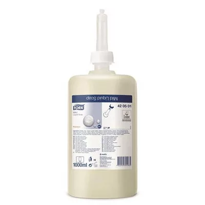 Folyékony szappan, 1 l, S1 rendszer, TORK "Enyhén illatosított", világossárga 1 liter