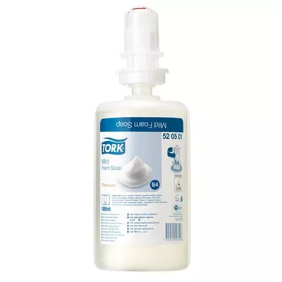Habszappan, enyhén illatosított, 1 l, S4 rendszer, TORK, átlátszó 1 liter