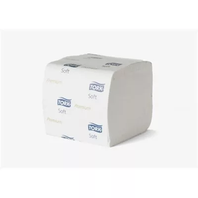 Toalettpapír, hajtogatott, T3 rendszer, 2 rétegű, Premium, TORK "Folded", fehér 30 csom