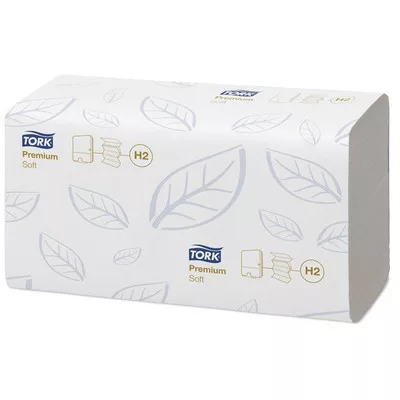 Kéztörlő, Interfold hajtás, 2 rétegű, 110 lap, H2 rendszer, Premium, TORK "Xpress Soft Multifold", fehér 21 csom