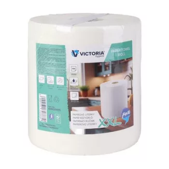   Kéztörlő, tekercses, 2 rétegű, 500 lap, VICTORIA HYGIENE, "Fine XXL" 1 tek
