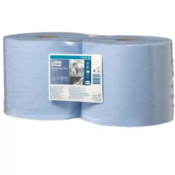   Törlőpapír, tekercses, 26 cm átmérő, W1/W2 rendszer, 2 rétegű, TORK "Plusz", kék 2 tek