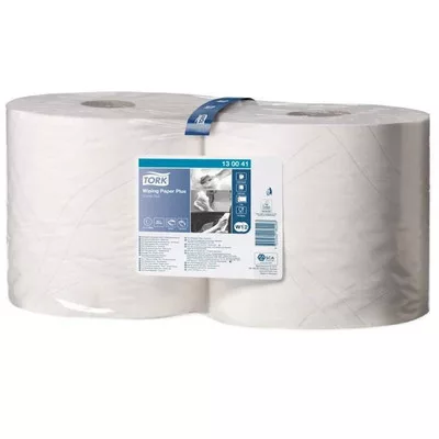 Törlőpapír, tekercses, 26 cm átmérő, W2 rendszer, 2 rétegű, TORK "Plusz", fehér 2 tek