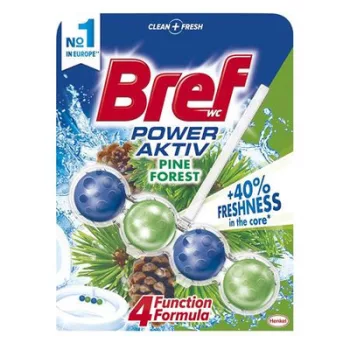   WC illatosító golyók, 50 g, BREF "Power Aktiv", fenyő