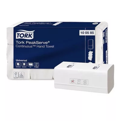 Kéztörlő, hajtogatott, H5 rendszer, 1 rétegű, Universal, TORK "PeakServe", fehér 12 csom