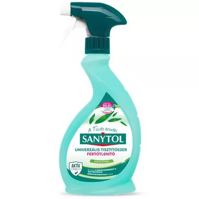 Általános tisztító- és fertőtlenítő spray, 500 ml, SANYTOL, eukaliptusz 0,5 liter