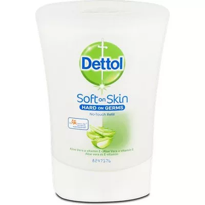 Folyékony szappan utántöltő, 250 ml, DETTOL, Aloe Vera és E-vitamin 0,25 liter