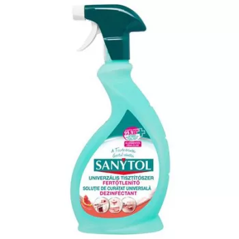   Általános tisztító- és fertőtlenítő spray, 500 ml, SANYTOL, grapefruit 0,5 liter