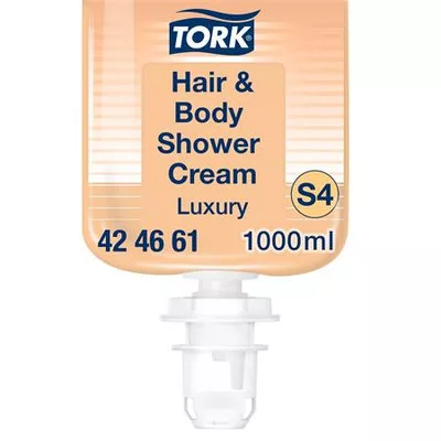 Folyékony szappan, 1 l, S4 rendszer, TORK "Luxury", tusoláshoz és hajmosáshoz