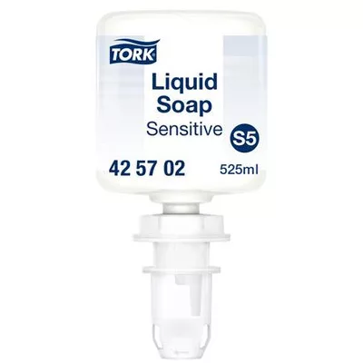Folyékony szappan, 0,525 l, S5 rendszer, TORK "Mini", érzékeny bőrre, fehér 0,525 liter