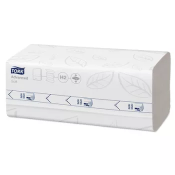   Kéztörlő, tömörített, Interfold, 2 réteg, 200 lap, H2 rendszer, Advanced, TORK "Xpress Soft Multifold", fehér 12 csom