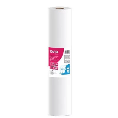 Vizsgálóasztal terítő, 2 rétegű, 59 cm x 50 m, 130 lap, SOVIO 1 tek